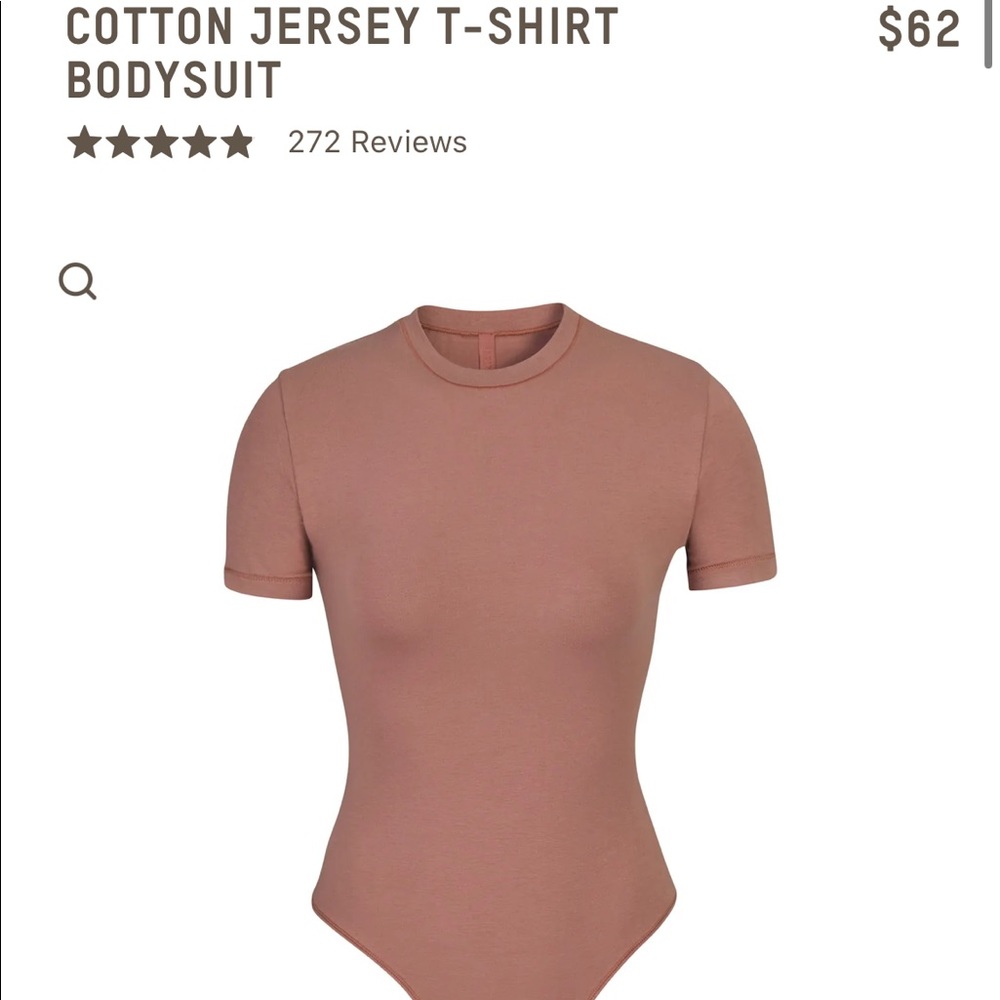 Skims size small cotton T-shirt bodysuit